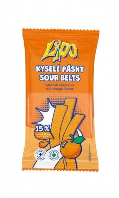 Lipo kyselé pásky s příchutí pomeranče  80gr 